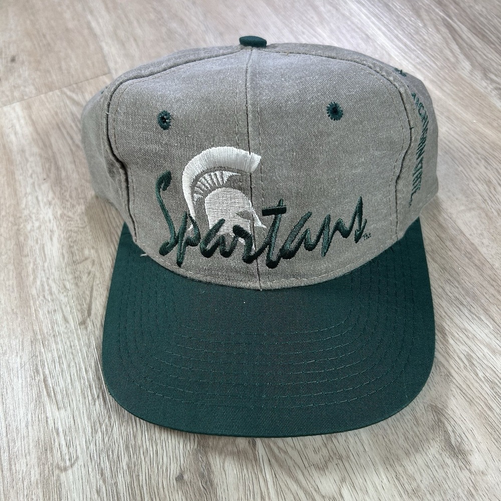 VTG Michigan State Spartans Snapback Hat NCAA College The Game Gray Green‎ Cap